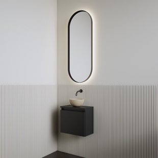 Fonteinset | BWS Leto | Mat Zwart | Waskom Cappuccino