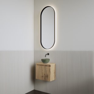 Fonteinset | BWS Leto | Rustiek Eiken | Waskom Mat Olijf Groen