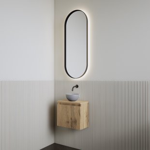 Fonteinset | BWS Leto | Rustiek Eiken | Waskom Mat Grijs