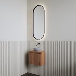 Fonteinset | BWS Leto | Walnut | Waskom Mat Grijs