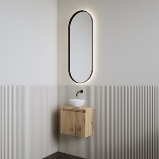 Fonteinset | BWS Leto | Walnut | Waskom Mat Wit