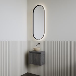 Fonteinset | BWS Leto | Zwart Eiken | Waskom Cappuccino