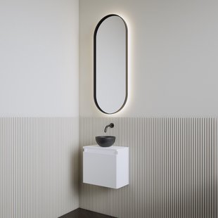 Fonteinset | BWS Leto | Mat Wit | Waskom Mat Zwart