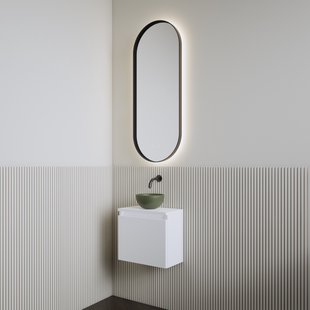 Fonteinset | BWS Leto | Glans Wit | Waskom Mat Olijf Groen