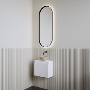 Fonteinset | BWS Leto | Glans Wit | Waskom Cappuccino