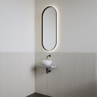 Fonteinset | BWS Leto | Planchet Agaat Grijs | Waskom Mat Wit