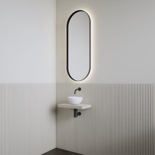 Fonteinset | BWS Leto | Planchet Kasjmier | Waskom Glans Wit