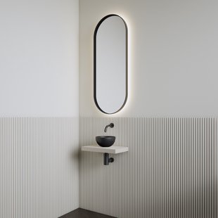 Fonteinset | BWS Leto | Planchet Kasjmier | Waskom Mat Zwart