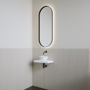 Fonteinset | BWS Leto | Planchet Kristal Wit | Waskom Mat Wit