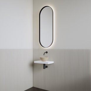 Fonteinset | BWS Leto | Planchet Kristal Wit | Waskom Cappuccino