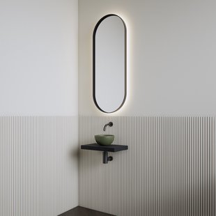 Fonteinset | BWS Leto | Planchet Black Veneer | Waskom Mat Olijf Groen