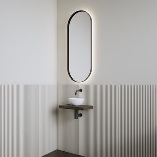 Fonteinset | BWS Leto | Planchet Charcoal | Waskom Mat Wit