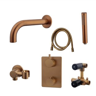 Wiesbaden Badkraan Inbouw Set Caral 01 Brons Koper