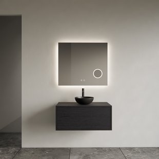 Onderkast Gliss Design Joa Black Veneer 70 CM Incl. Topplaat