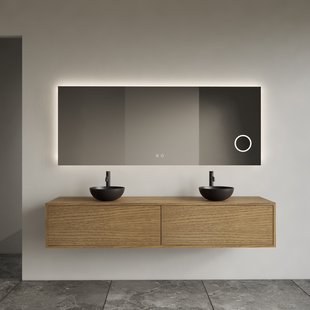 Onderkast Gliss Design Joa Castle Brown 180 CM 2 Laden Incl.Topplaat