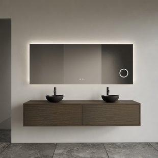 Onderkast Gliss Design Joa Charcoal 200 CM 2 Laden Incl.Topplaat