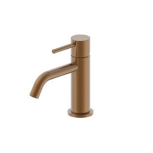 Wastafelmengkraan Opbouw Wiesbaden Style Uitloop 6.5 cm 1-hendel Geborsteld Brons Koper Wastafelmengkraan Opbouw Wiesbaden Style Uitloop 6.5 cm 1-hendel Geborsteld Brons Koper