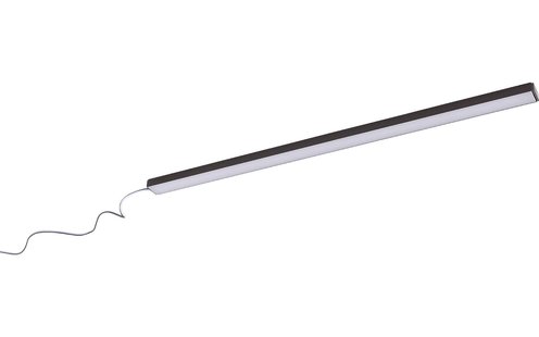 Goossens Kastverlichting Finish, Set 43 cm ledstrip wit licht met afstandbediening, zwart aluminium, , stijlvol landelijk