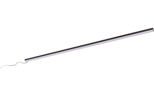 Goossens Kastverlichting Finish, Set 80 cm ledstrip wit licht met afstandbediening, zwart aluminium, , stijlvol landelijk