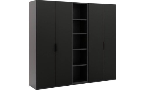 Goossens Excellent Kast Systeem Statement Compleet, 4 draaideuren met 50 cm breed rek element, 250 cm breed 223 cm hoog 61 cm diep