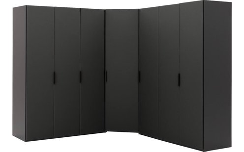 Goossens Excellent Kast Systeem Statement Compleet, 7 draaideuren met hoekkast inloop 45 graden 255 cm breed 223 cm hoog 255 cm diep