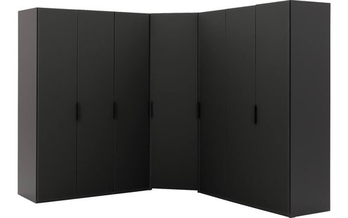 Goossens Excellent Kast Systeem Statement Compleet, 7 draaideuren met hoekkast inloop 45 graden 255 cm breed 223 cm hoog 255 cm diep