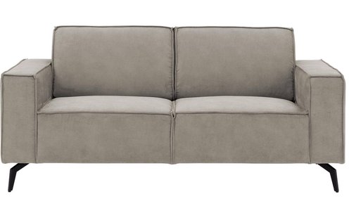 Goossens Hoekbank Hercules grijs, microvezel, 2-zits, modern design