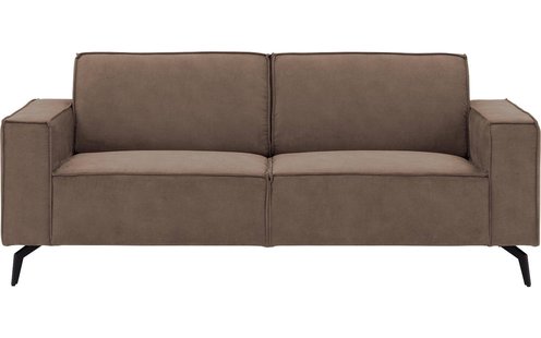 Goossens Hoekbank Hercules bruin, microvezel, 2,5-zits, modern design