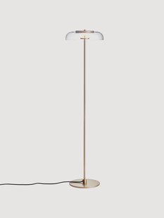 Kleine mondgeblazen LED vloerlamp Blossi, dimbaar