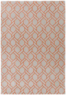 MOMO Rugs - Nexus FL01 Silver/Orange -