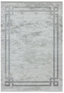 MOMO Rugs - Olympia OL03 Silver Grey Border Swatch -