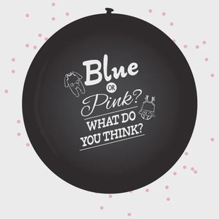 Gender Reveal ballon meisje incl. confetti - 60 cm