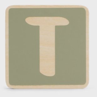 Prénatal houten namentrein letter T
