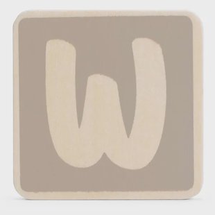 Prénatal houten namentrein letter W