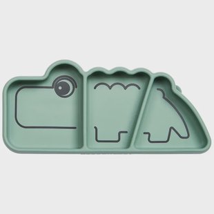 Done By Deer Silicone Stick&Stay snackplate Croco