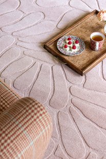 Laura Ashley - Laagpolig Vloerkleed van | Coleby petals Chalk pink -