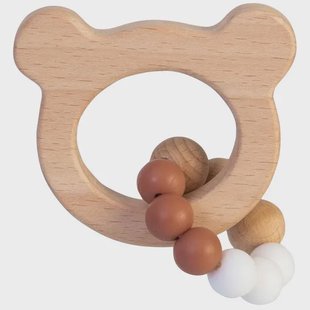 BamBam houten bijtring beer