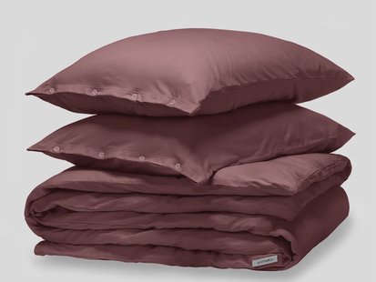 Yumeko Dekbedovertrek jersey evening rose 240x220 + 2/60x70 100% regeneratief biologisch katoen