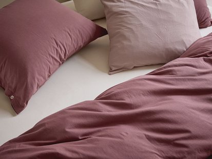 Yumeko Kussensloop jersey evening rose 100% regeneratief biologisch katoen, jersey katoen (gebreid)