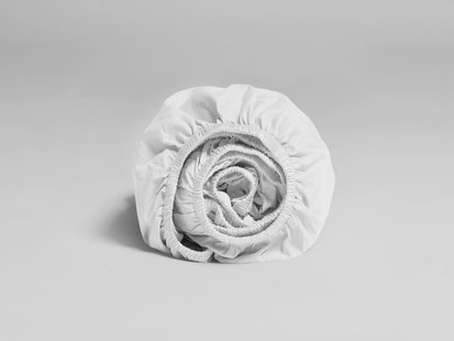 Yumeko Hoeslaken extra hoog katoen satijn pure white 180x210x40 100% biologisch en fairtrade katoen, satijn geweven