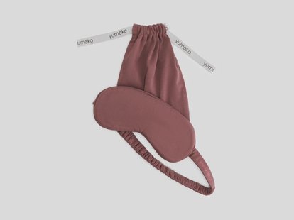 Yumeko Slaapmasker jersey evening rose 100% regeneratief biologisch katoen, jersey katoen (gebreid)