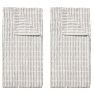 Broste Copenhagen Folke Theedoek Set Van 2 Fungi Grey/Naturel