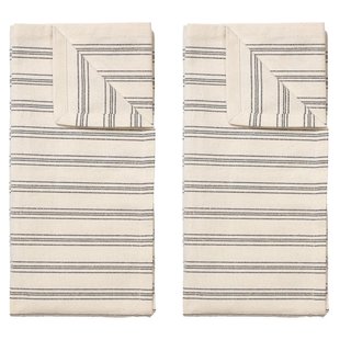 Broste Copenhagen Karl Theedoek Set Van 2 Black/Natural