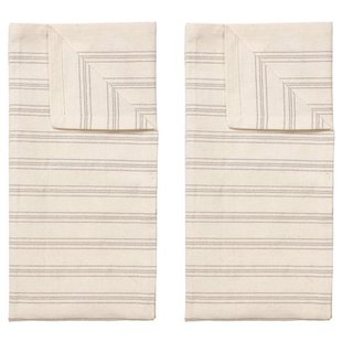 Broste Copenhagen Karl Theedoek Set Van 2 Fungi Grey/Naturel