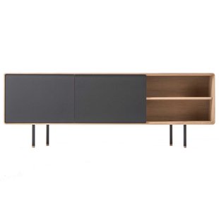 Gazzda Fina Dressoir Tv-meubel 180x45 Whitewash/zwart