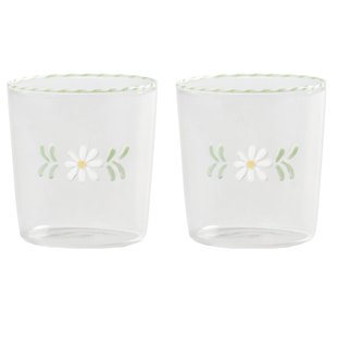&amp;klevering Flora Glas Set Van 2 White