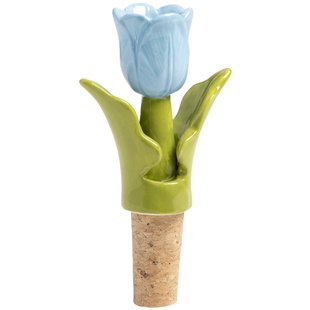 &amp;klevering Tulip Wijnstopper Blue
