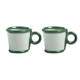 &amp;klevering Loop Espresso Mok Set Van 2 Groen