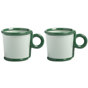&amp;klevering Loop Koffie Mok Set Van 2 Groen