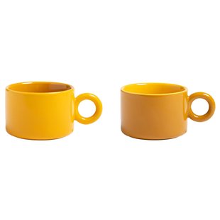 &amp;klevering Chiquito Koffie Mok Set Van 2 Oker